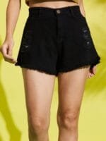 AAHWAN Loose Fit Denim Denim Women Shorts