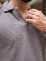 Maniac Men Solid V-Neck Cotton Slim Fit T-shirt