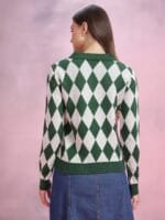 OnlyTrend Argyle Acrylic Pullover