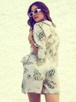 Onlytrend Green & White Linen Printed Jumpsuit