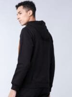 OnlyTrend Men Brown & Black Solid Hooded Sweatshirt