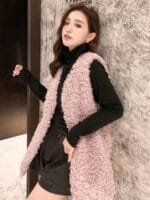 Onlytrend Self Design Sleeveless Front Open Coats