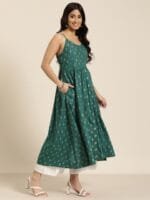 OnlyTrend Shoulder Straps Ethnic Motifs Printed Kurta