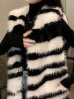 Onlytrend Striped Front Open Over Coat