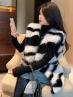 Onlytrend Striped Front Open Over Coat