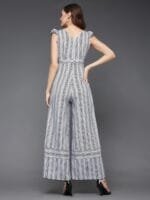 OnlyTrend Striped V-Neck Basic Jumpsuit