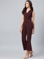 Onlytrend Women Brown Solid Basic Jumpsuit