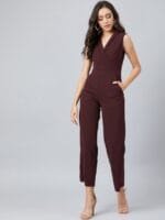 Onlytrend Women Brown Solid Basic Jumpsuit
