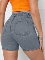 OnlyTrend Women Slim Fit High-Rise Cotton Denim Shorts