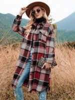 OnlyTrend x Revolte Checked Single-Breasted Overcoat