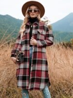 OnlyTrend x Revolte Checked Single-Breasted Overcoat