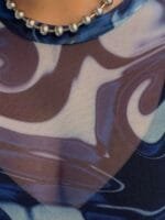 OnlyTrend x Revolte Printed Net Styled Back Top