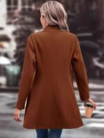 OnlyTrend x Revolte Solid Longline Single-Breasted Overcoat