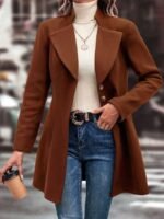 OnlyTrend x Revolte Solid Longline Single-Breasted Overcoat