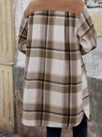 OnlyTrend x Revolte Women Checked Single-Breasted Overcoat
