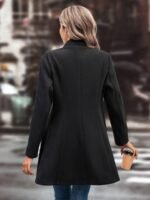 OnlyTrend x Revolte Women Notched Lapel Single Breasted Longline Overcoat