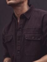 Powerlook Dark Brown India Slim Denim Casual Shirt