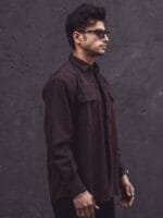 Powerlook Dark Brown India Slim Denim Casual Shirt