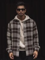 Powerlook Men Spread Collar Tartan Checked Cotton Casual Shirt