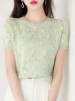 StyleCast x Revolte Floral Printed Round Neck Top