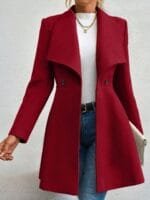 StyleCast x Revolte Women Double-Breasted Overcoat