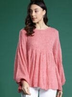 DressBerry Pullover with Puff Sleeves