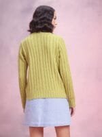 OnlyTrend Acrylic Cable Knit Pullover with Embellished Detail