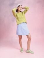 OnlyTrend Acrylic Cable Knit Pullover with Embellished Detail