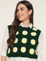 OnlyTrend Women Embroidered Woollen Pullover