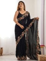 Anouk Embellished Embroidered Saree