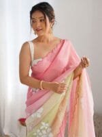 Anouk Embellished Sequinned Pure Chiffon Saree