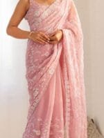 Anouk Embellished Sequinned Pure Georgette Saree
