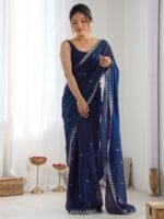 Anouk Embellished Sequinned Tissue Designer Saree