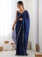 Anouk Embellished Sequinned Tissue Designer Saree