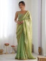 Anouk Embellished Sequinned Tissue Saree