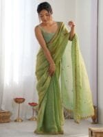 Anouk Embellished Sequinned Tissue Saree
