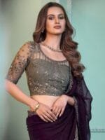 Anouk Embroidered Poly Chiffon Saree