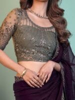 Anouk Embroidered Poly Chiffon Saree