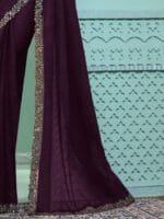 Anouk Embroidered Poly Chiffon Saree
