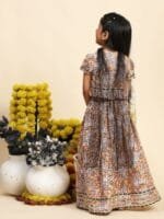 Cutiekins Girls Printed Cotton Ready to Wear Lehenga & Blouse With Dupatta
