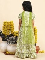 Cutiekins Girls Printed Ready to Wear Cotton Lehenga & Blouse With Dupatta