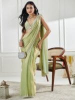 kasee Embellished Beads and Stones Pure Silk Saree