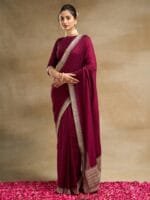 kasee Embroidered Pure Silk Saree