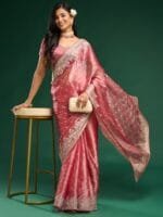 kasee Floral Embroidered Silk Blend Saree