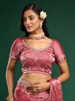 kasee Floral Embroidered Silk Blend Saree