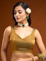 kasee Solid Beads and Stones Saree