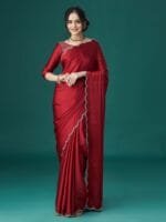 OnlyTrend Beads and Stones Satin Sarees