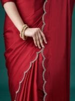 OnlyTrend Beads and Stones Satin Sarees