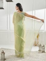OnlyTrend Embellished Beads and Stones Pure Silk Saree