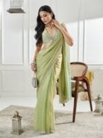 OnlyTrend Embellished Beads and Stones Pure Silk Saree